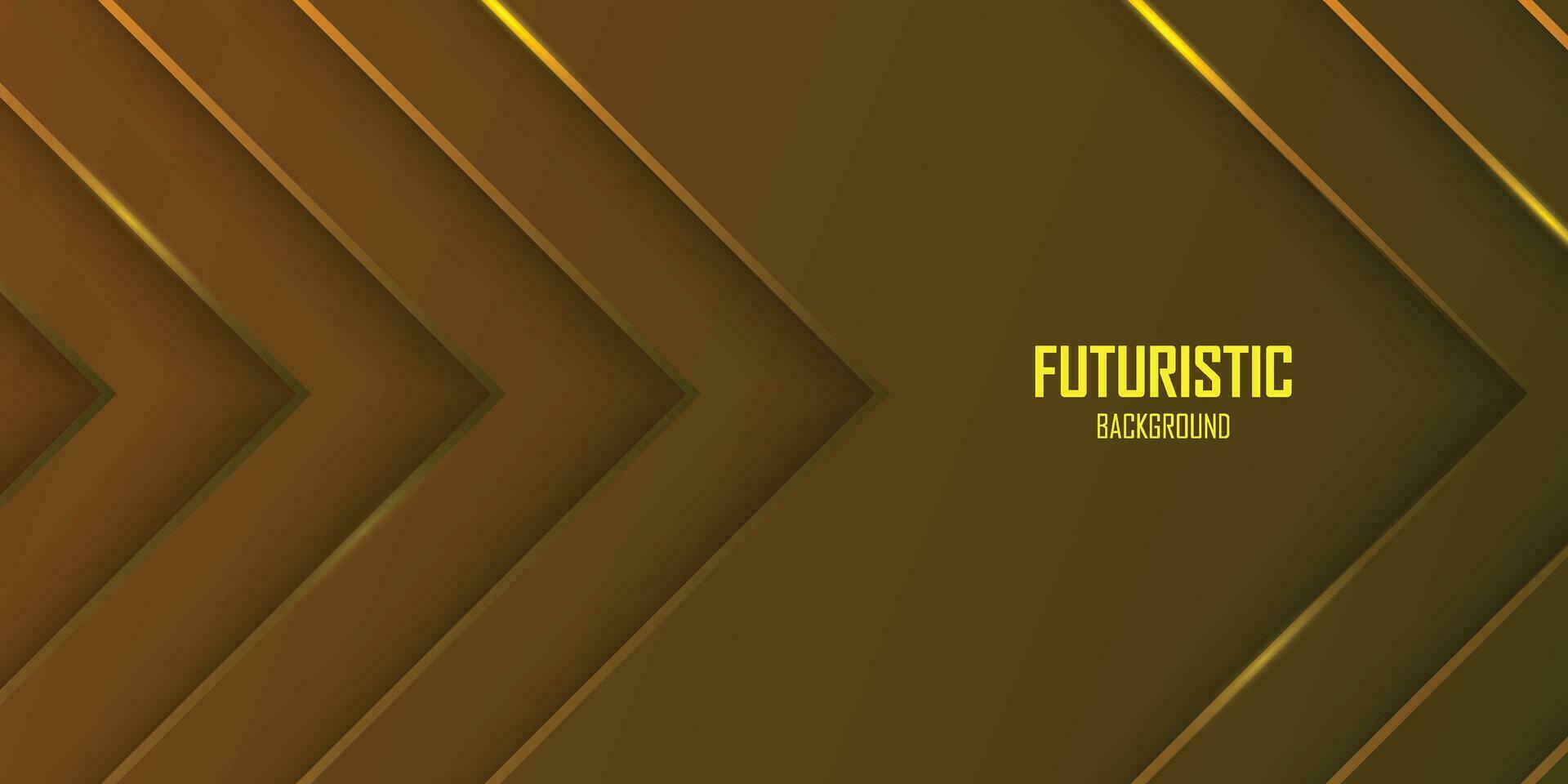 Futuristic dark yellow abstract background with gold lines and shadow, geometric shape overlap layers, graphic pattern banner template design vector