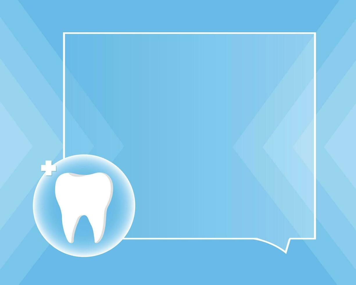 Dentist profession web banner or landing page with teeth icon. White healthy tooth. Dental banner or background. Vector illustration