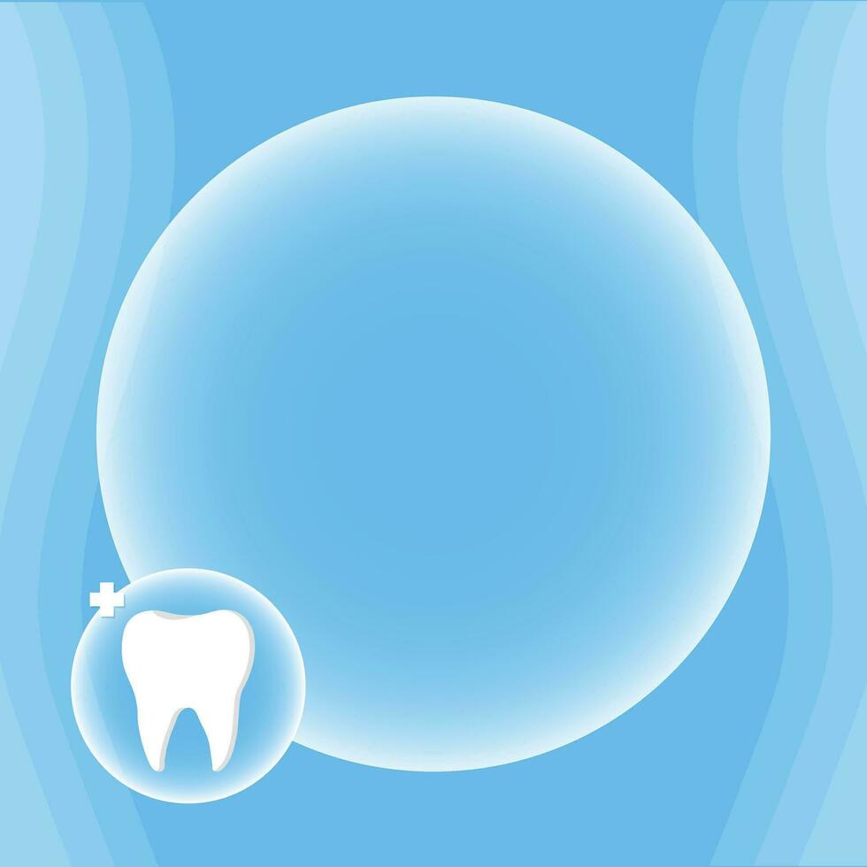 Dentist profession web banner or landing page with teeth icon. White healthy tooth. Dental banner or background. Vector illustration