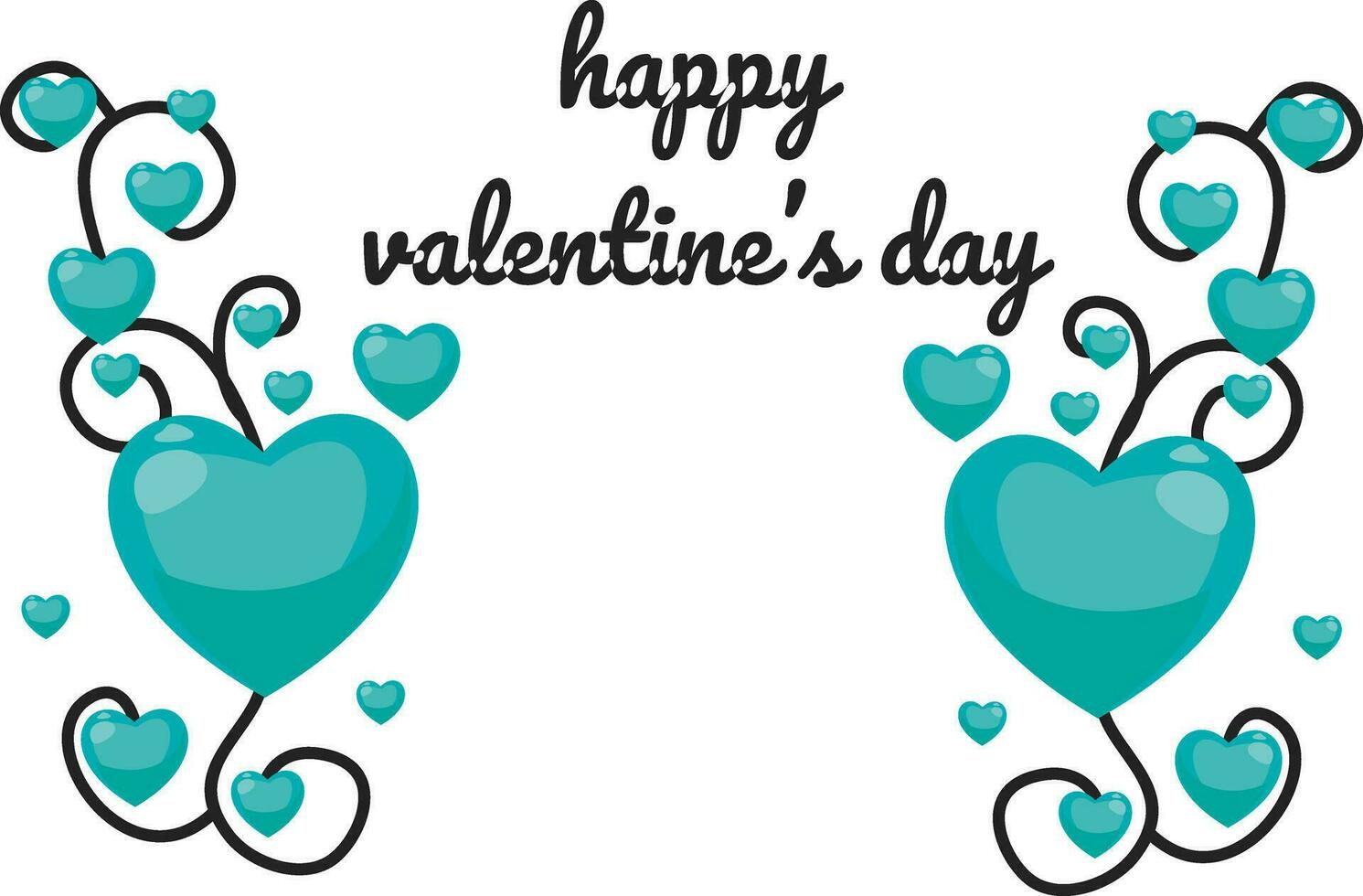 Valentines Day Background Design with Heart Stickers Scattered vector