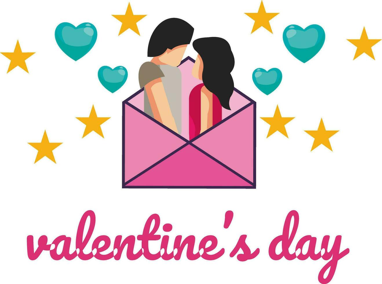 Valentines Day Background Design with Heart Stickers Scattered vector