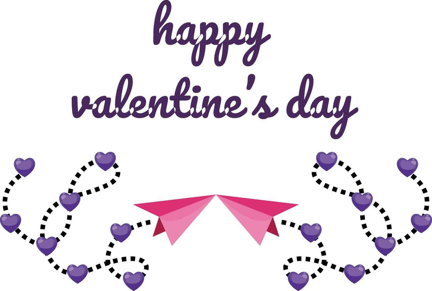 Valentines Day Background Design with Heart Stickers Scattered vector