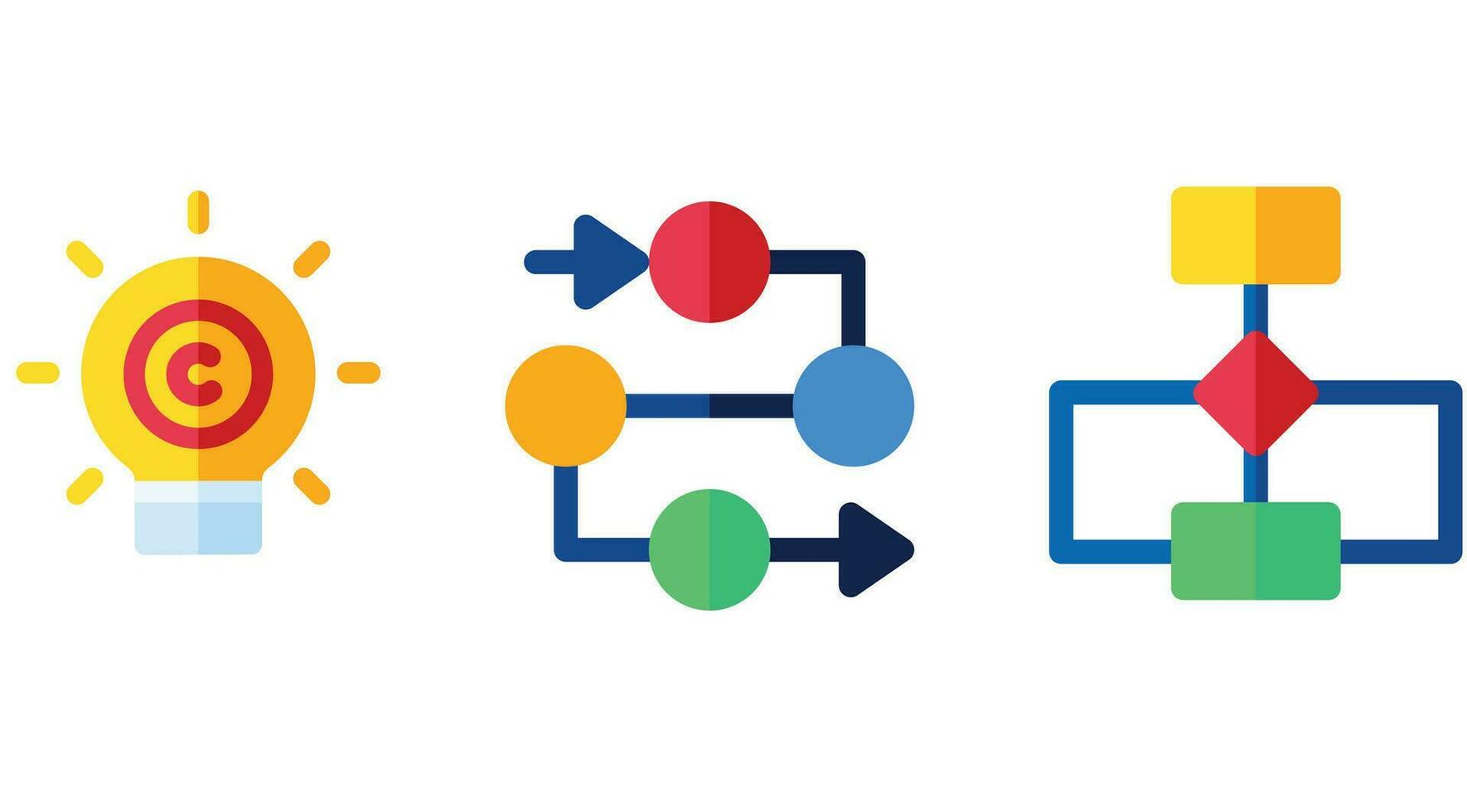 Design Thinking elements design vector