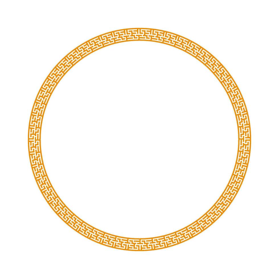 Chinese circle frame border. vector illustration element. Chinese new year traditional decor design