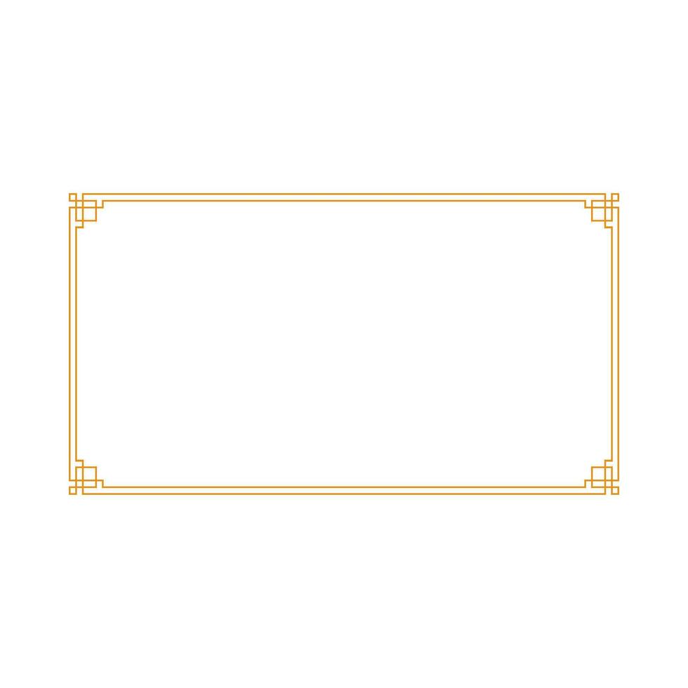 Chinese banner frame border. vector illustration element. Chinese new year traditional decor design