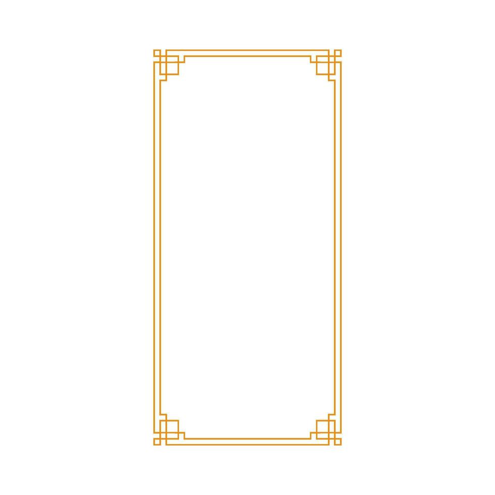Chinese vertical frame border. vector illustration element. Chinese new year traditional decor design
