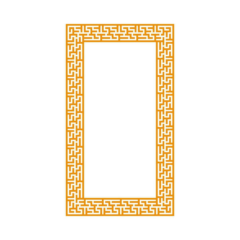 Chinese vertical frame border. vector illustration element. Chinese new year traditional decor design