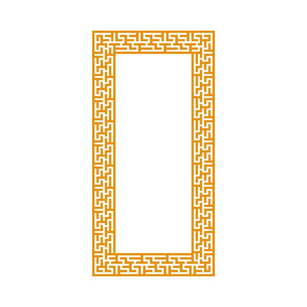 chino vertical marco borde. vector ilustración elemento. chino nuevo año tradicional decoración diseño