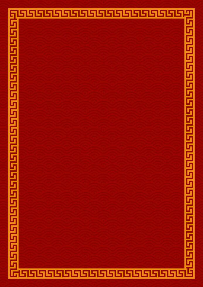 Chinese vertical frame border. vector illustration element. Chinese new year traditional decor design
