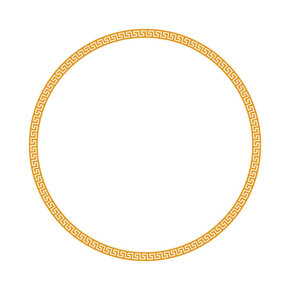 Chinese circle frame border. vector illustration element. Chinese new year traditional decor design
