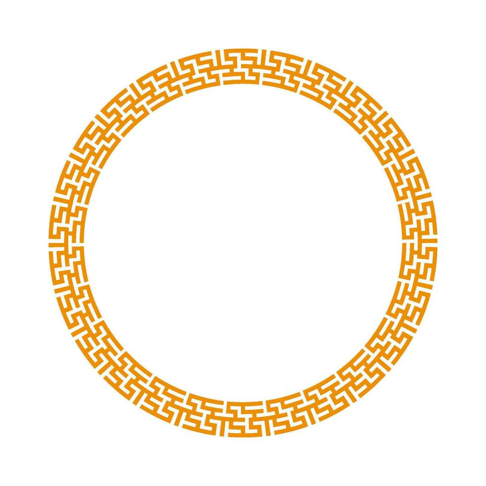 Chinese circle frame border. vector illustration element. Chinese new year traditional decor design