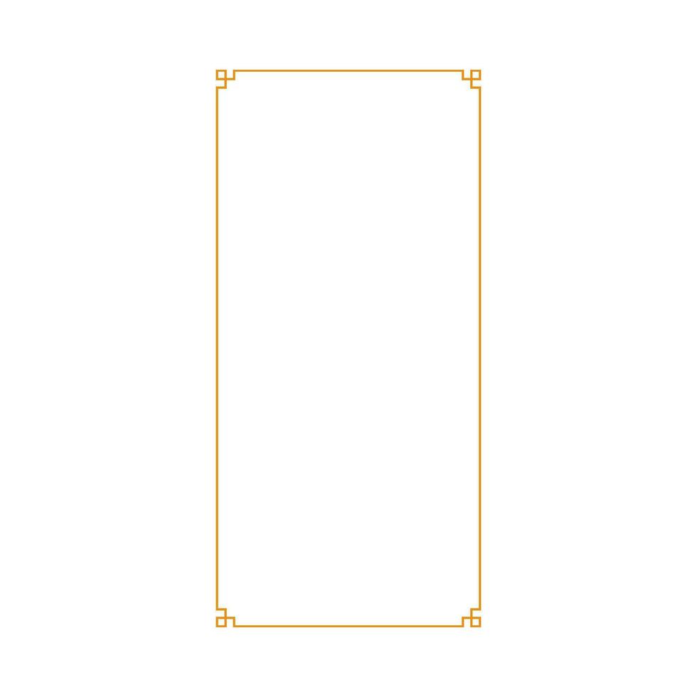 Chinese vertical frame border. vector illustration element. Chinese new year traditional decor design