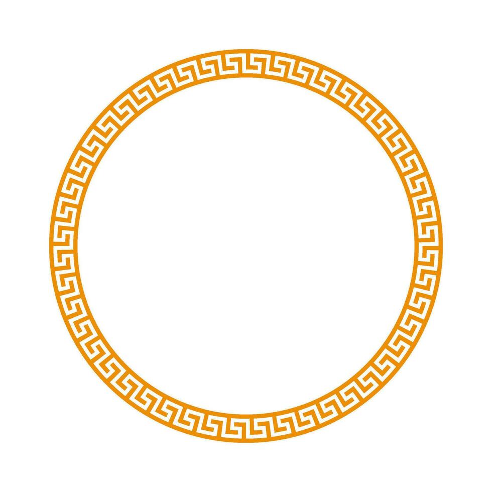Chinese circle frame border. vector illustration element. Chinese new year traditional decor design