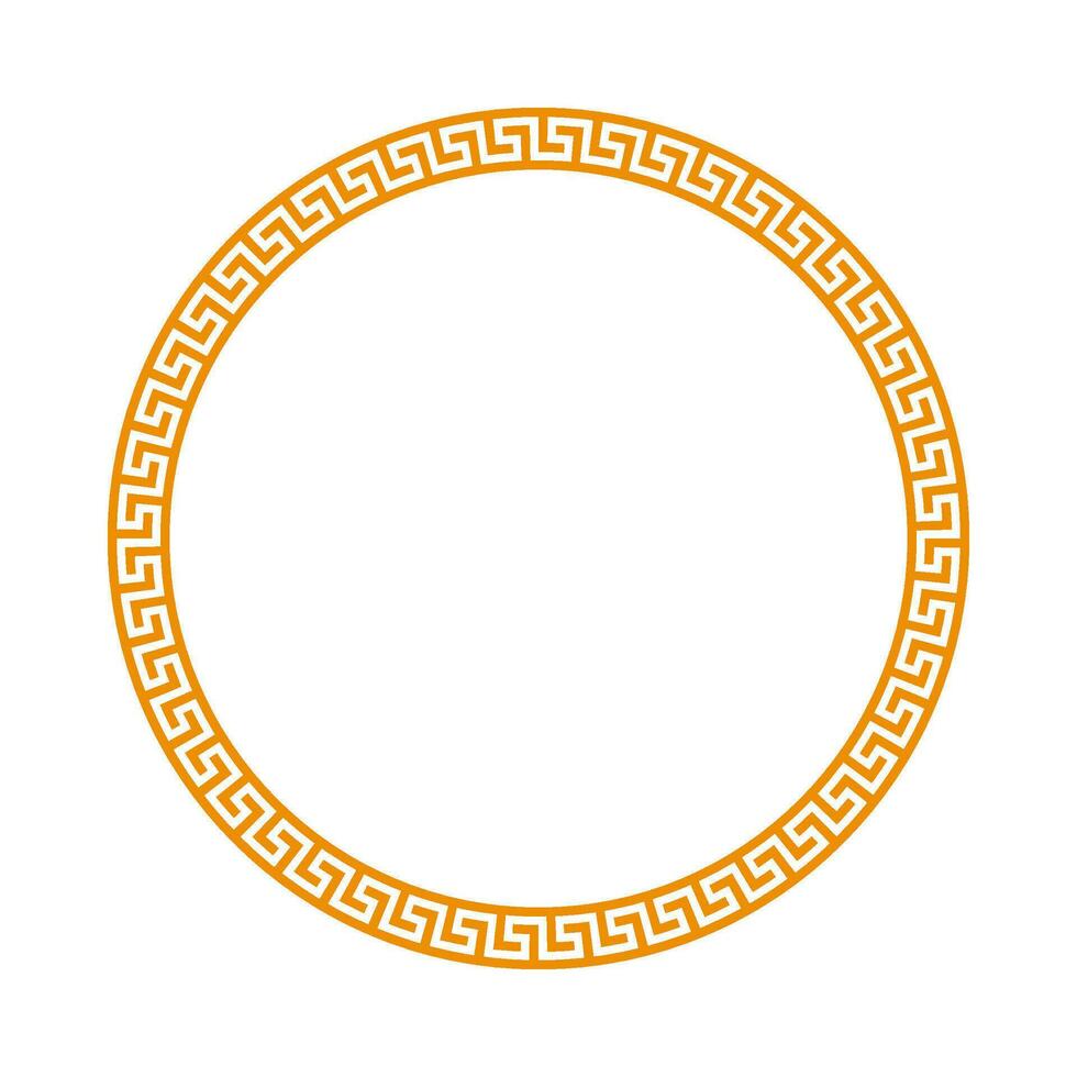 Chinese circle frame border. vector illustration element. Chinese new year traditional decor design