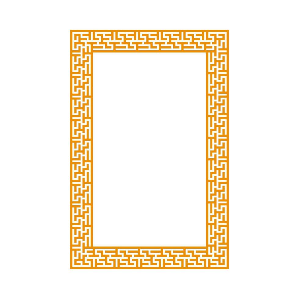 Chinese vertical frame border. vector illustration element. Chinese new year traditional decor design