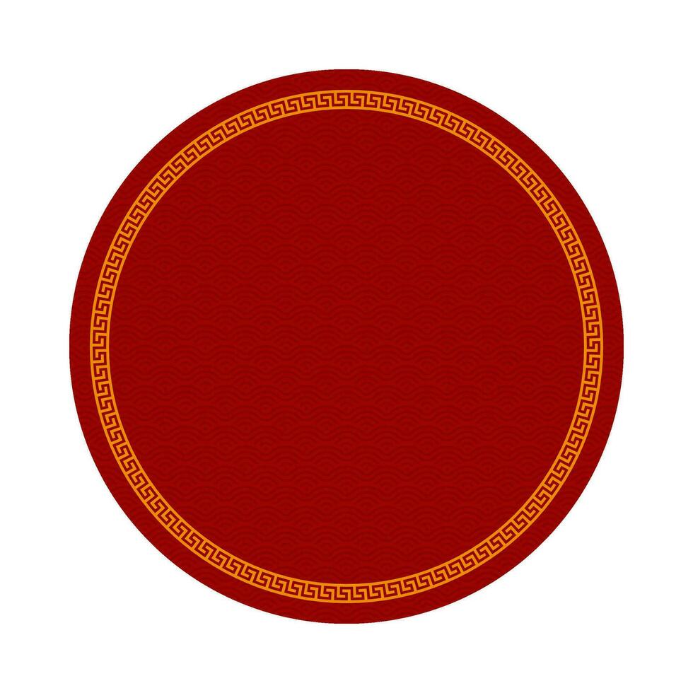 Chinese circle frame border. vector illustration element. Chinese new year traditional decor design