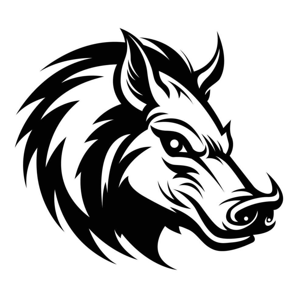warthog iconic logo vector illustration