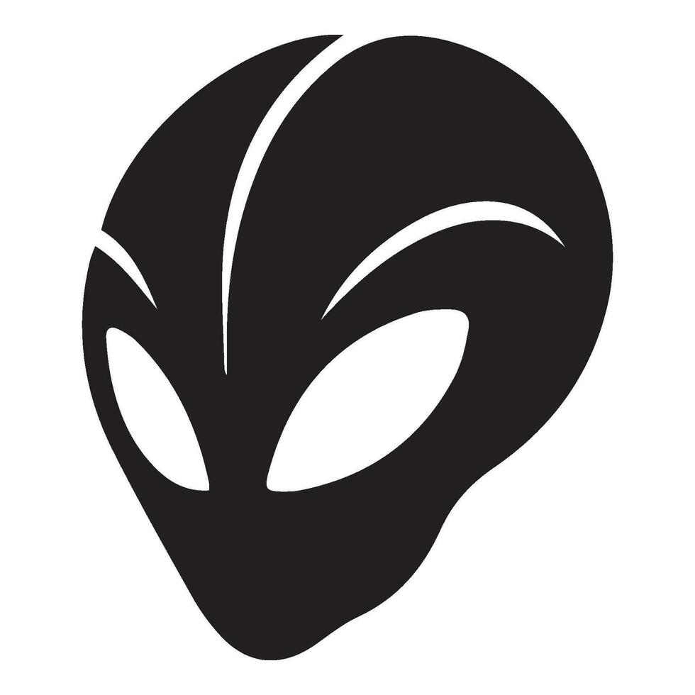 AI generated alien iconic logo vector illustration.