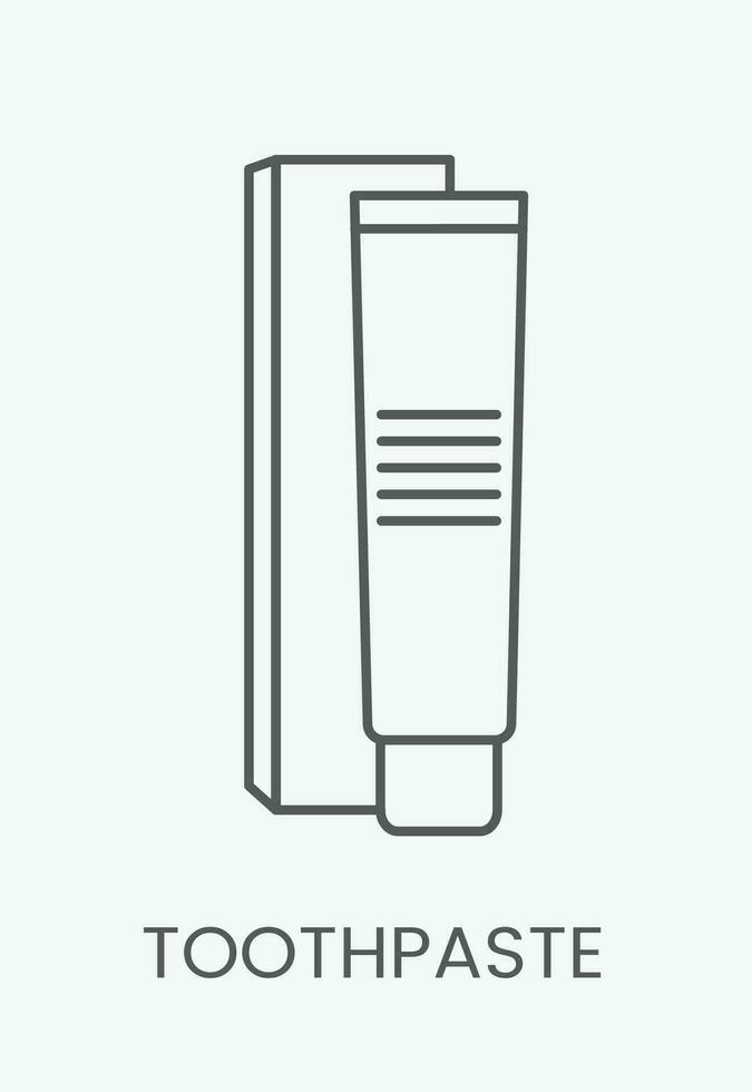 Linear icon toothpaste. Vector illustration for dental clinic