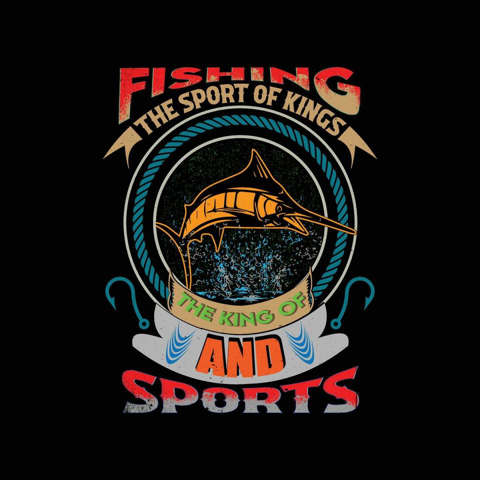 Fishing t-shirt design vector