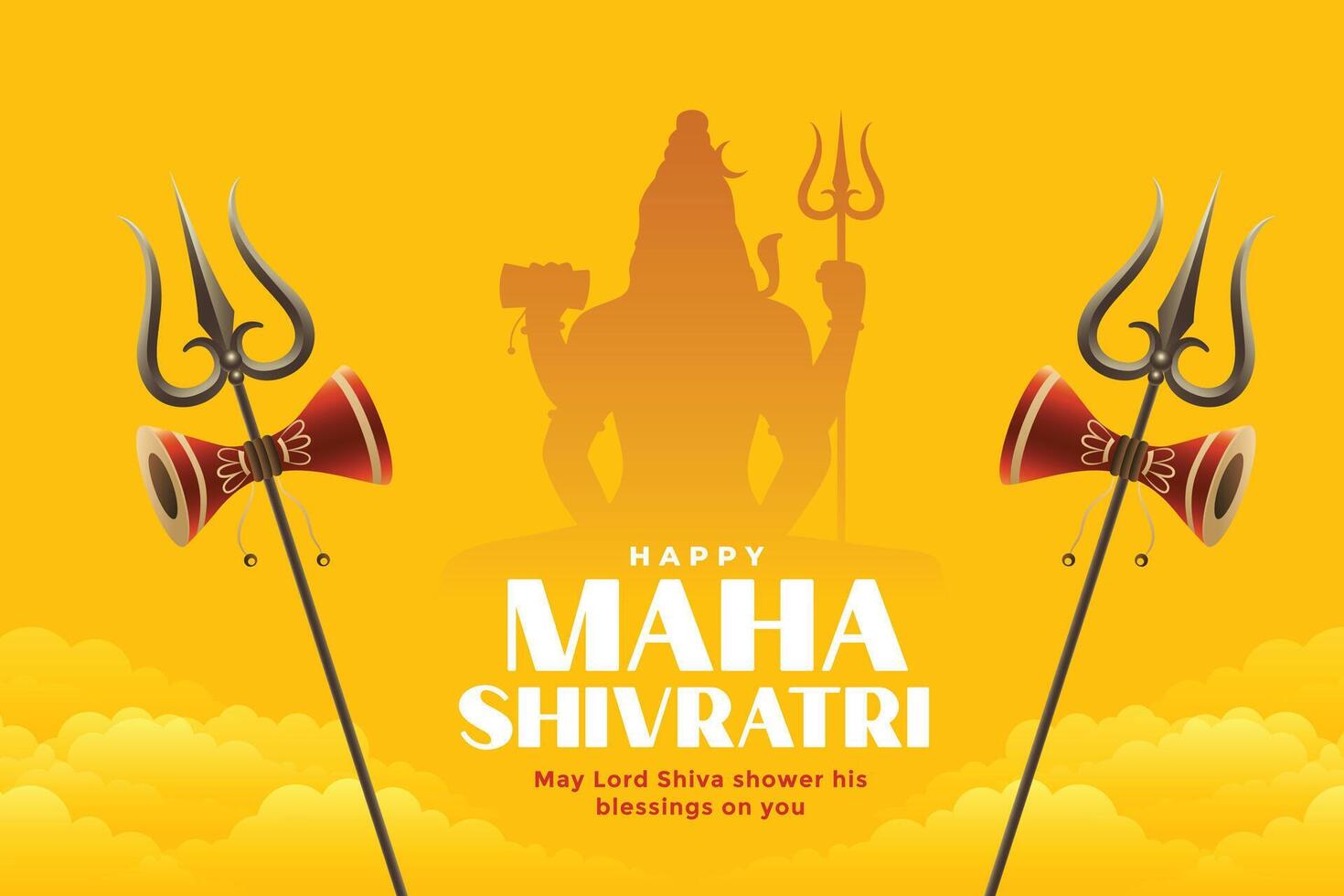 religioso maha shivratri hindú festival tarjeta diseño vector