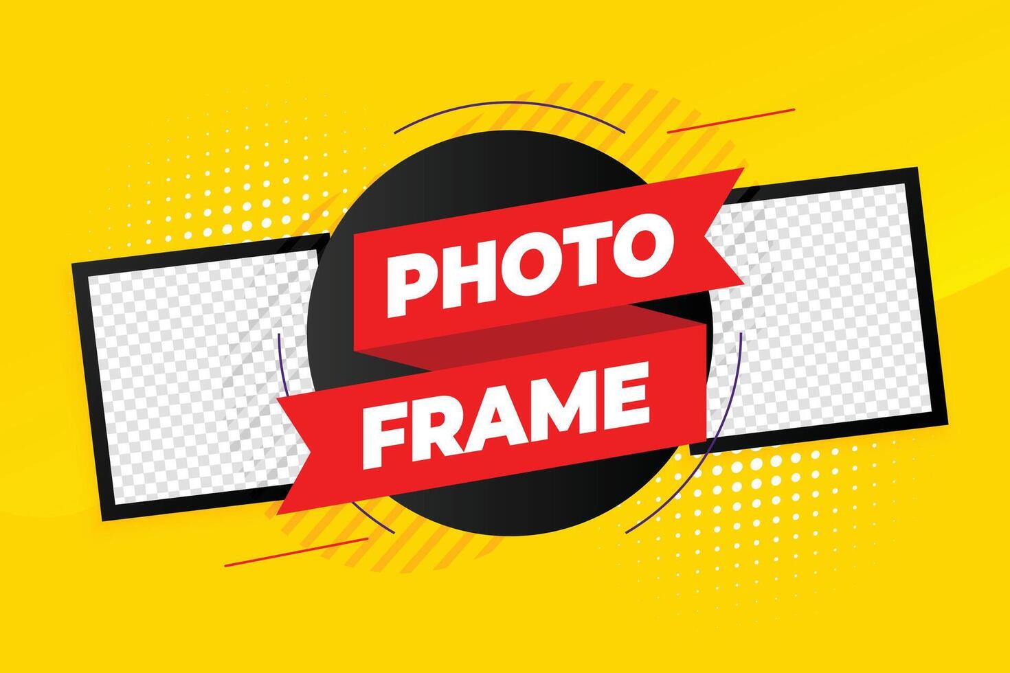photo frame yellow background design 36888441 Vector Art at Vecteezy