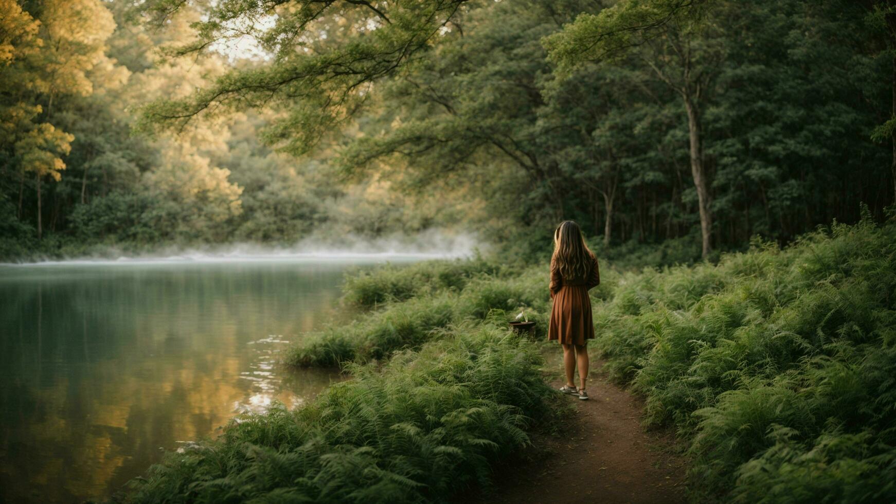 AI generated Merge personal development with nature, capturing a scene where natural elements serve as metaphors for growth, resilience, and renewal. photo