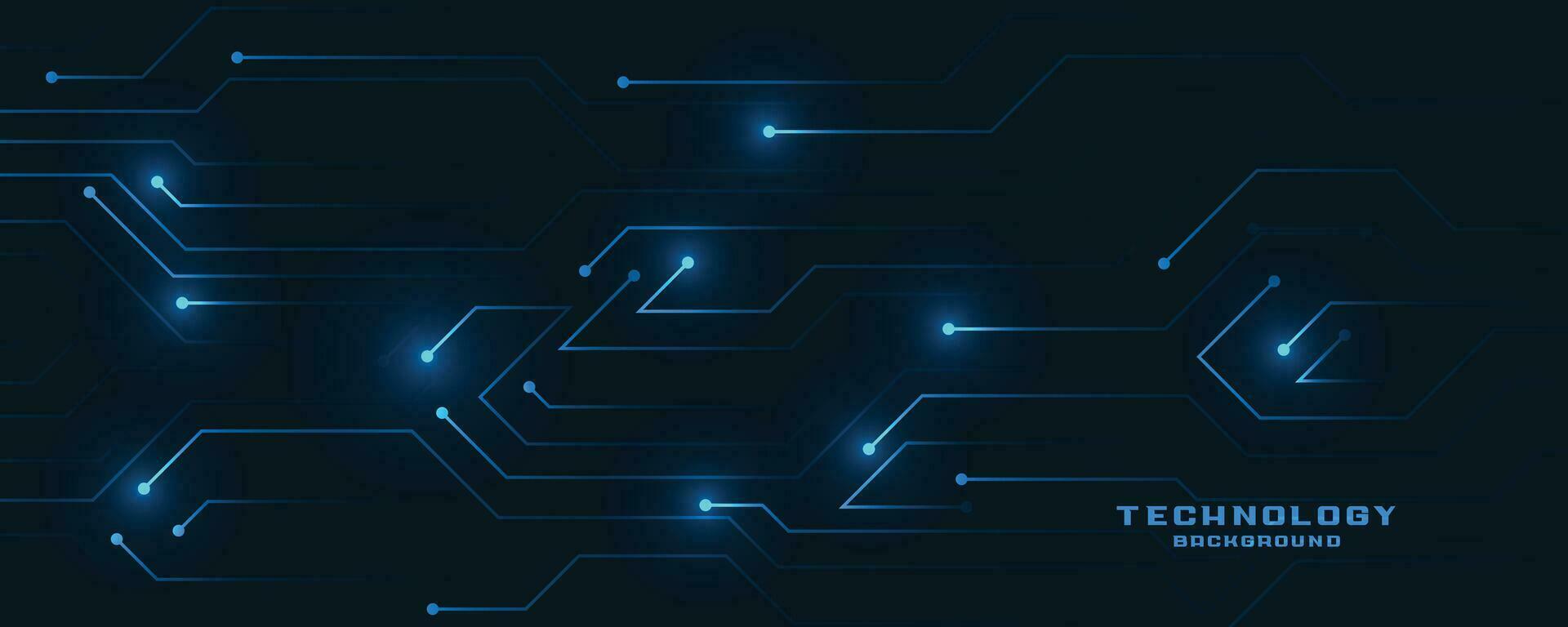 technology circuit lines shiny banner vector