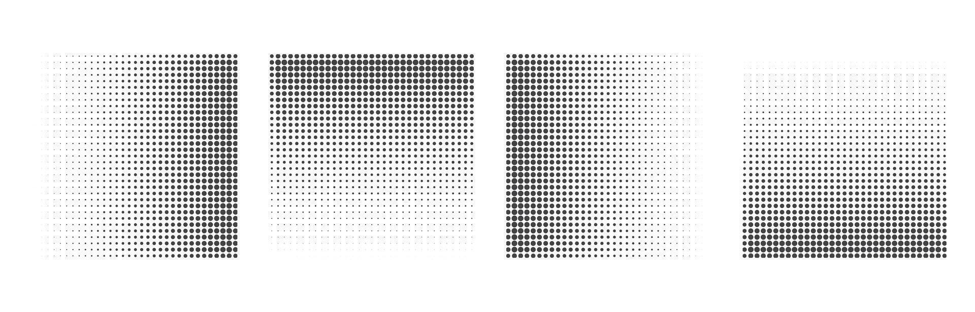 Abstract grunge halftone square shapes background design vector