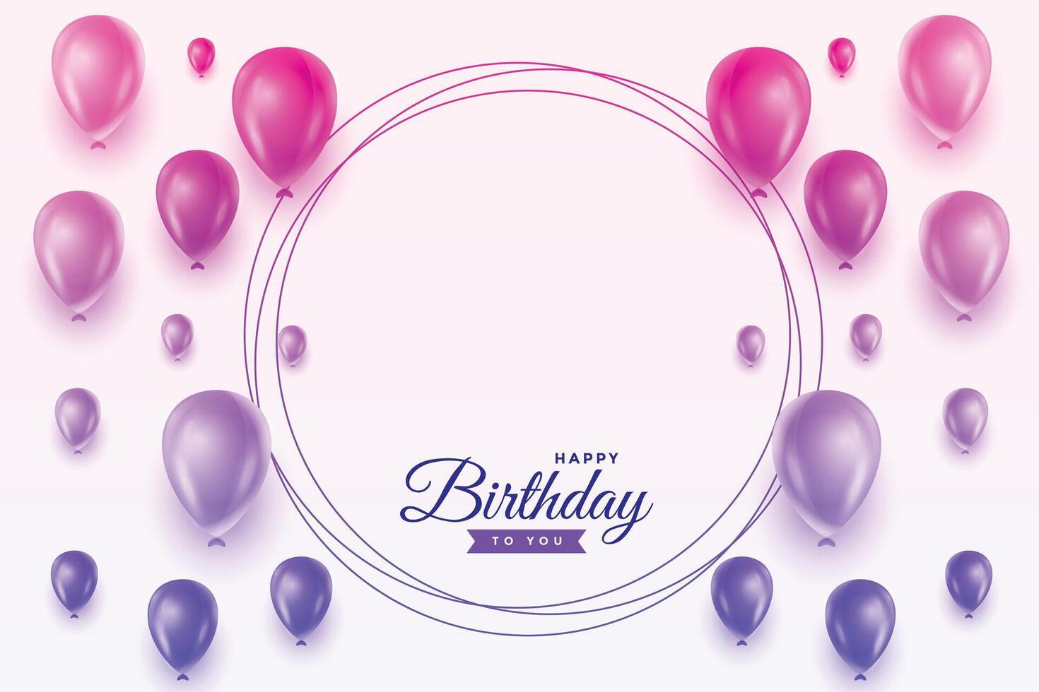 vibrant happy birthday balloons card design vector