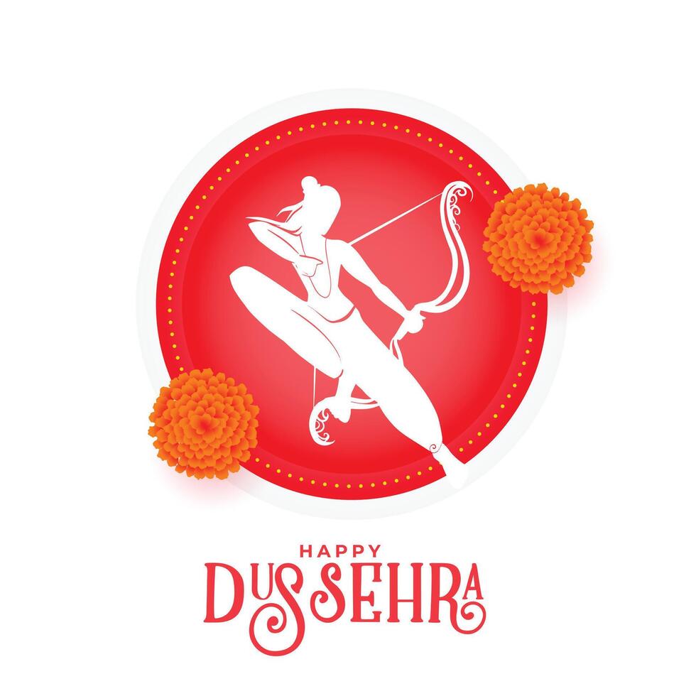 traditional happy dussehra festival background design vector