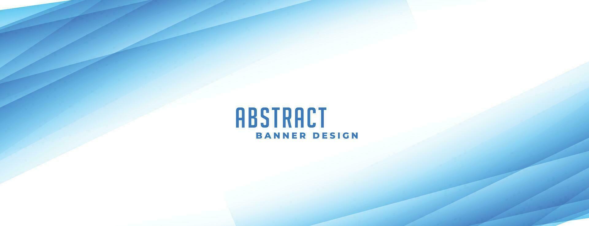 abstract blue banner with gradient lines vector
