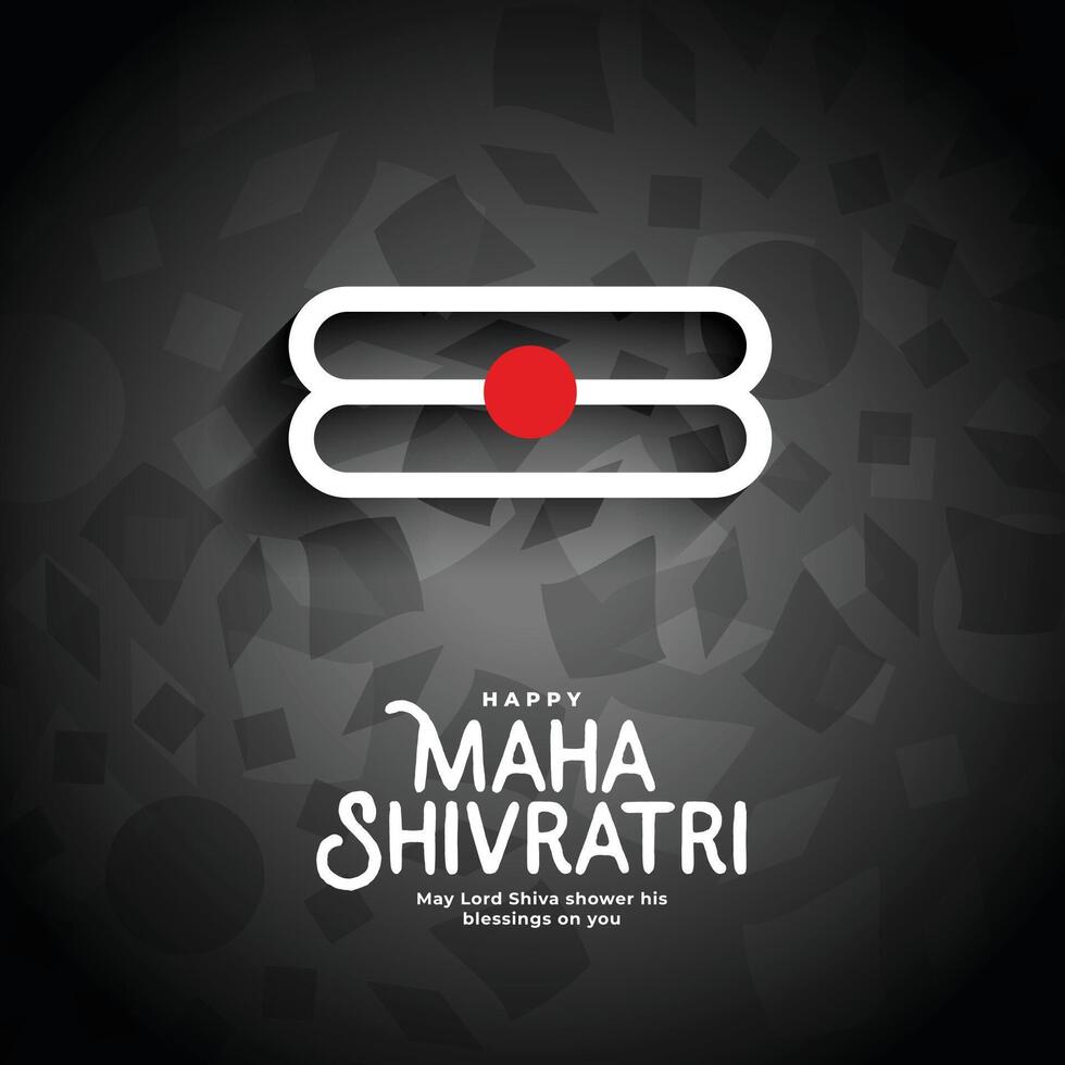 maha shivratri festival wishes greeting card design vector