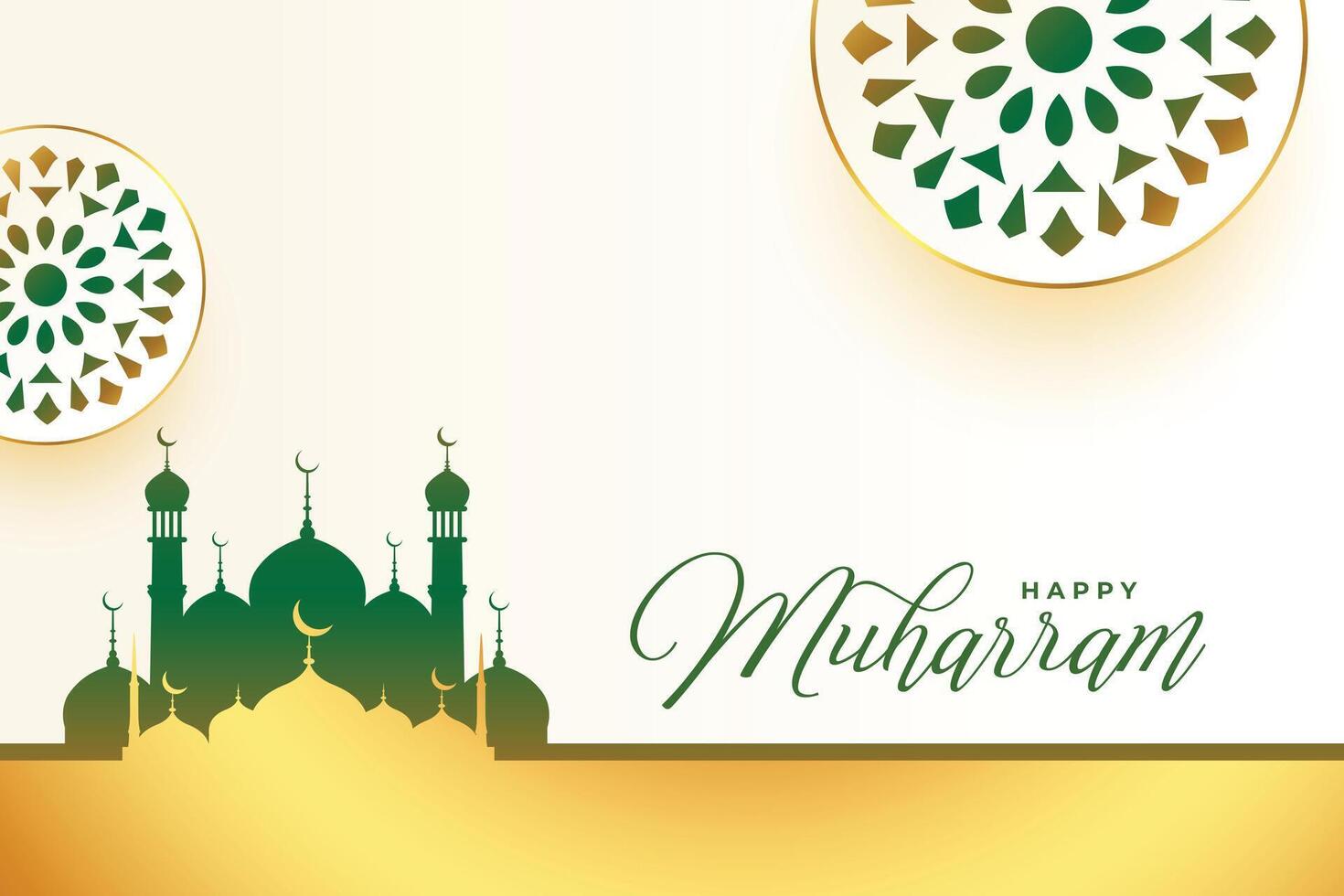 contento muharram islámico festival decorativo tarjeta diseño vector