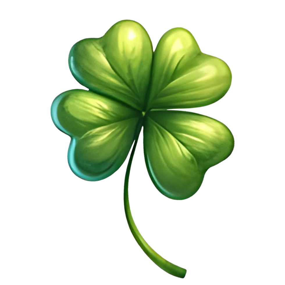 AI generated Clover leaves St. Patrick's Day Element Watercolor Clipart, shamrock drawing png