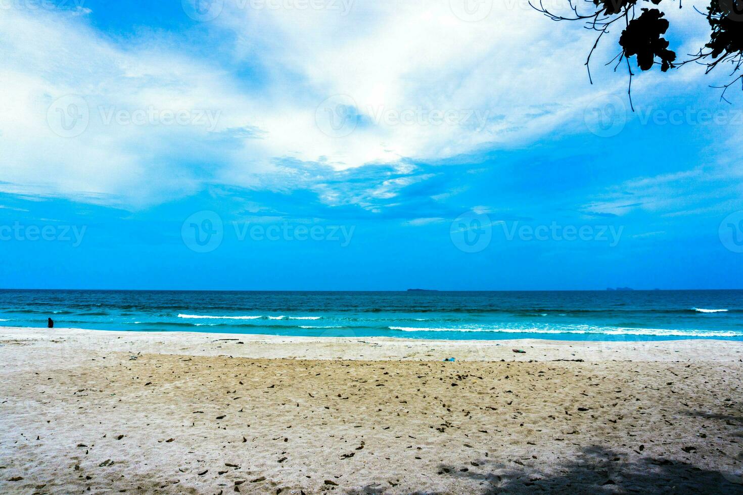 The sea beach in summer is very beautiful. photo
