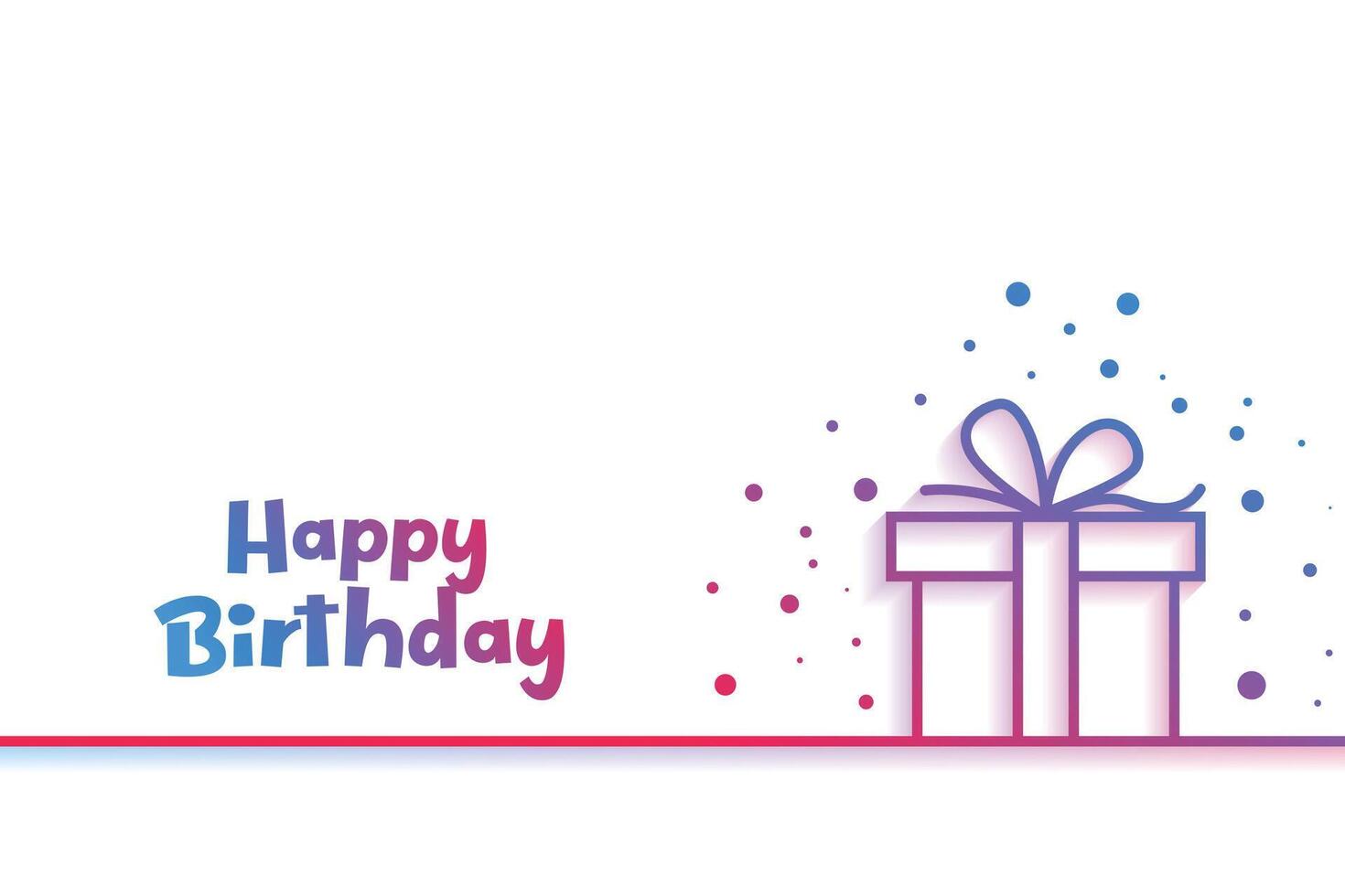 happy birthday card with giftbox vector