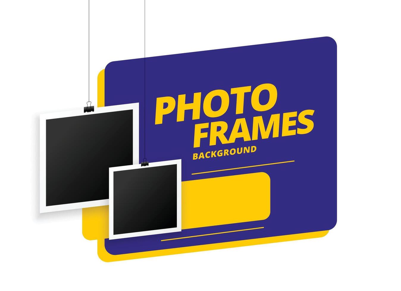 modern photo frames background template vector