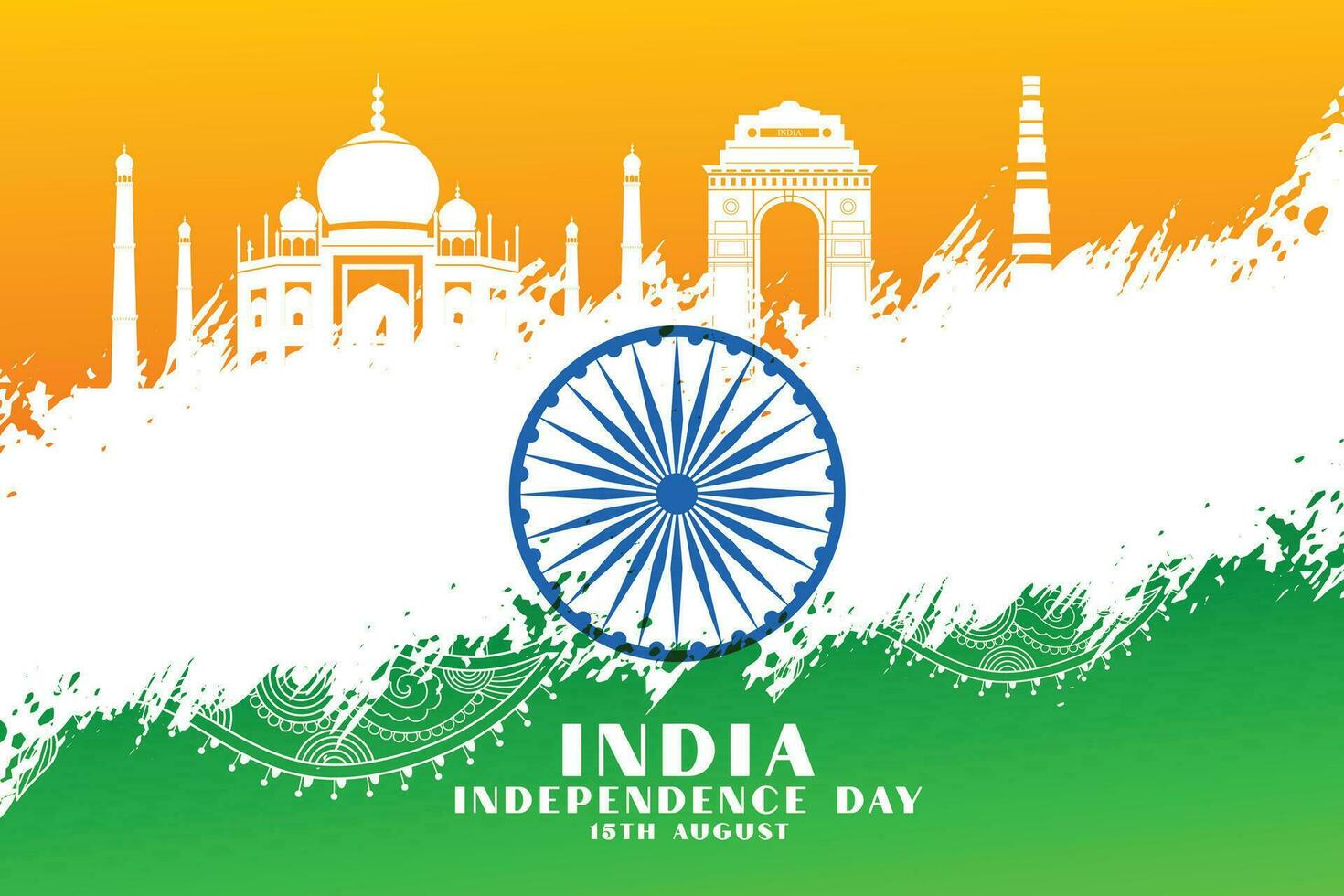independence day of india illustration background vector