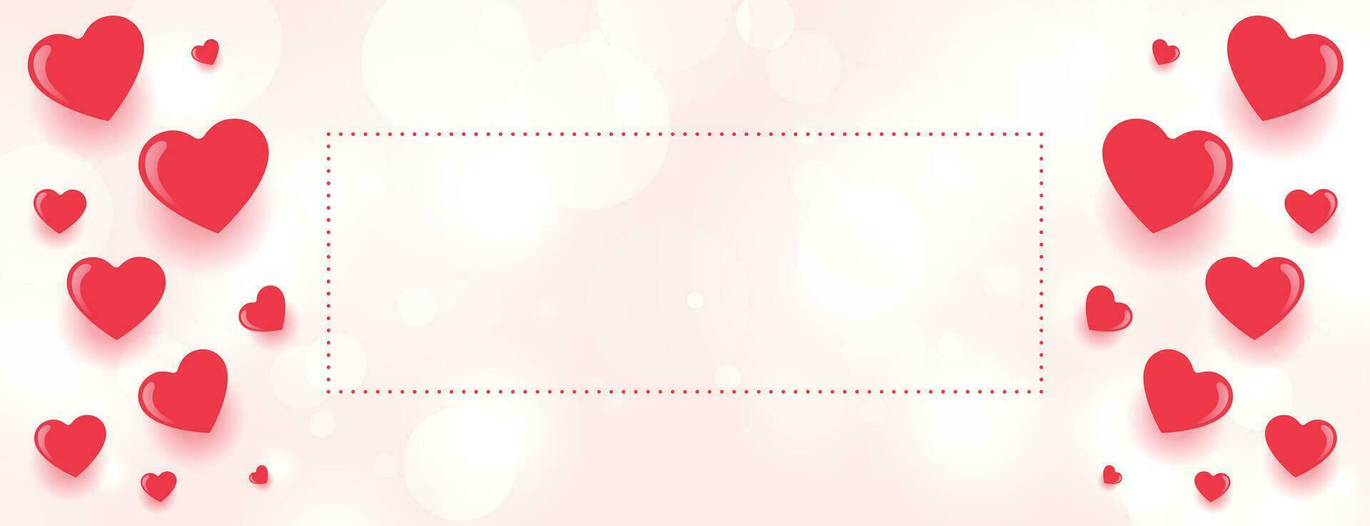 valentines day celebration banner with text space vector