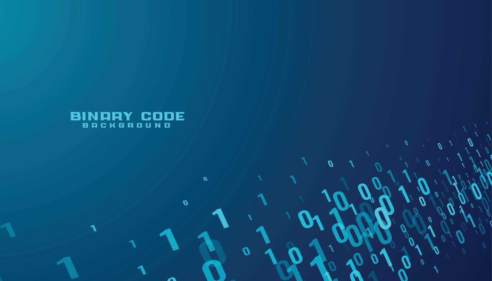 binary code numbers data stream technology background vector