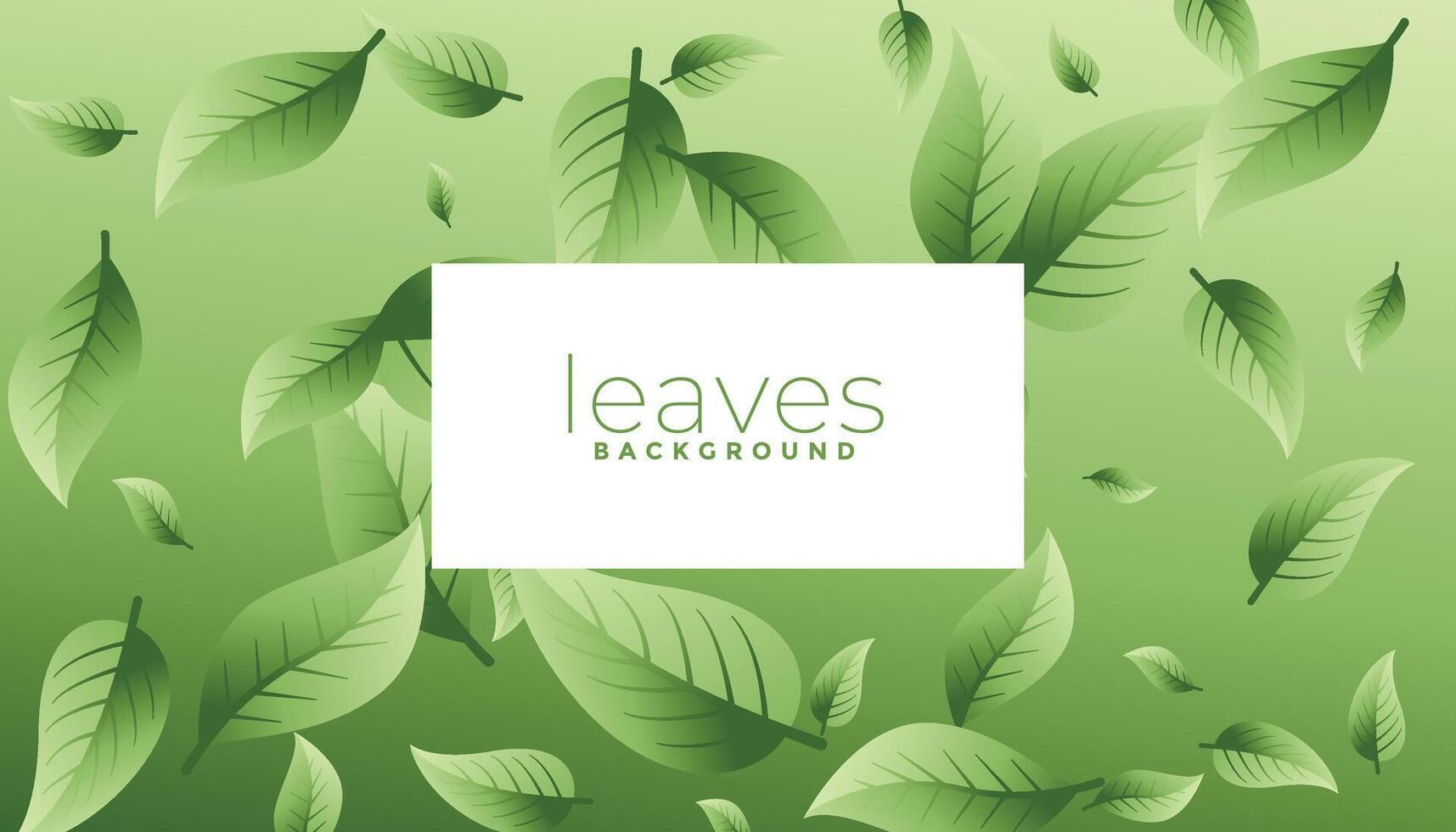 green leaves eco background design vector