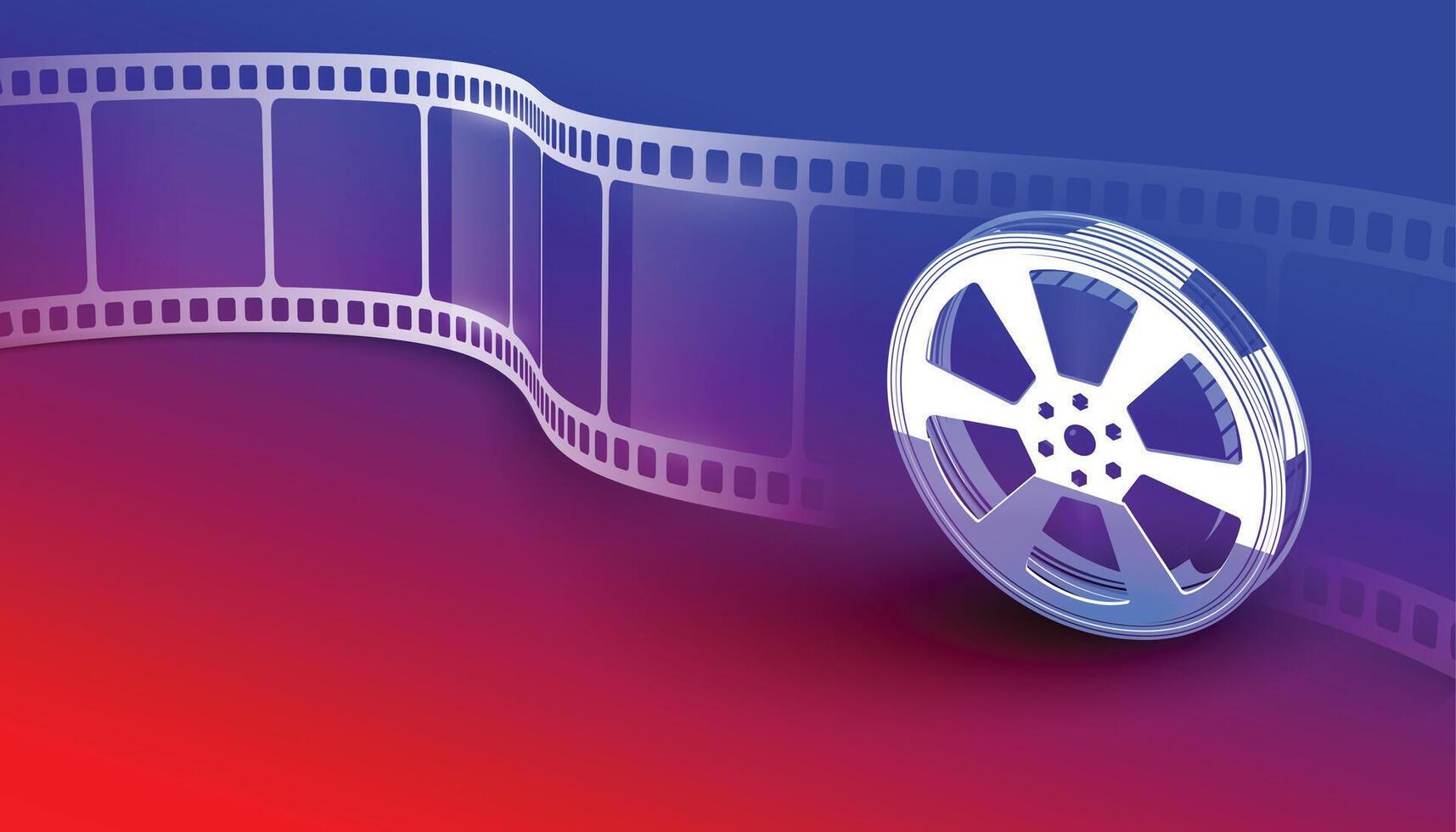 cinema movie film strip vibrant background vector