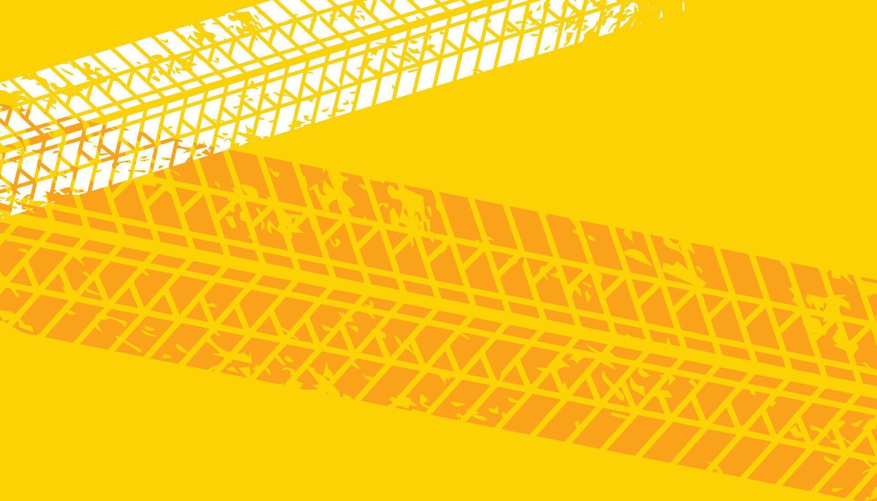 yellow tire tracks imprint background design vector