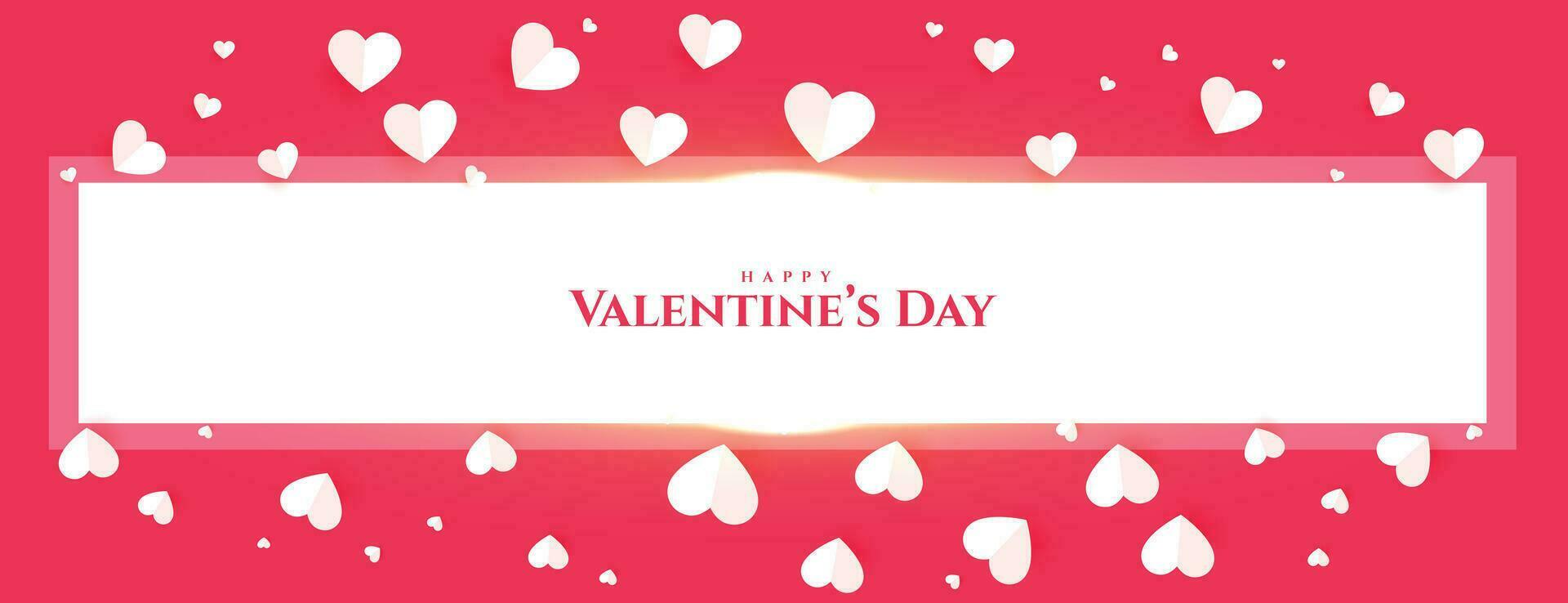 romantic valentines day hearts banner design vector
