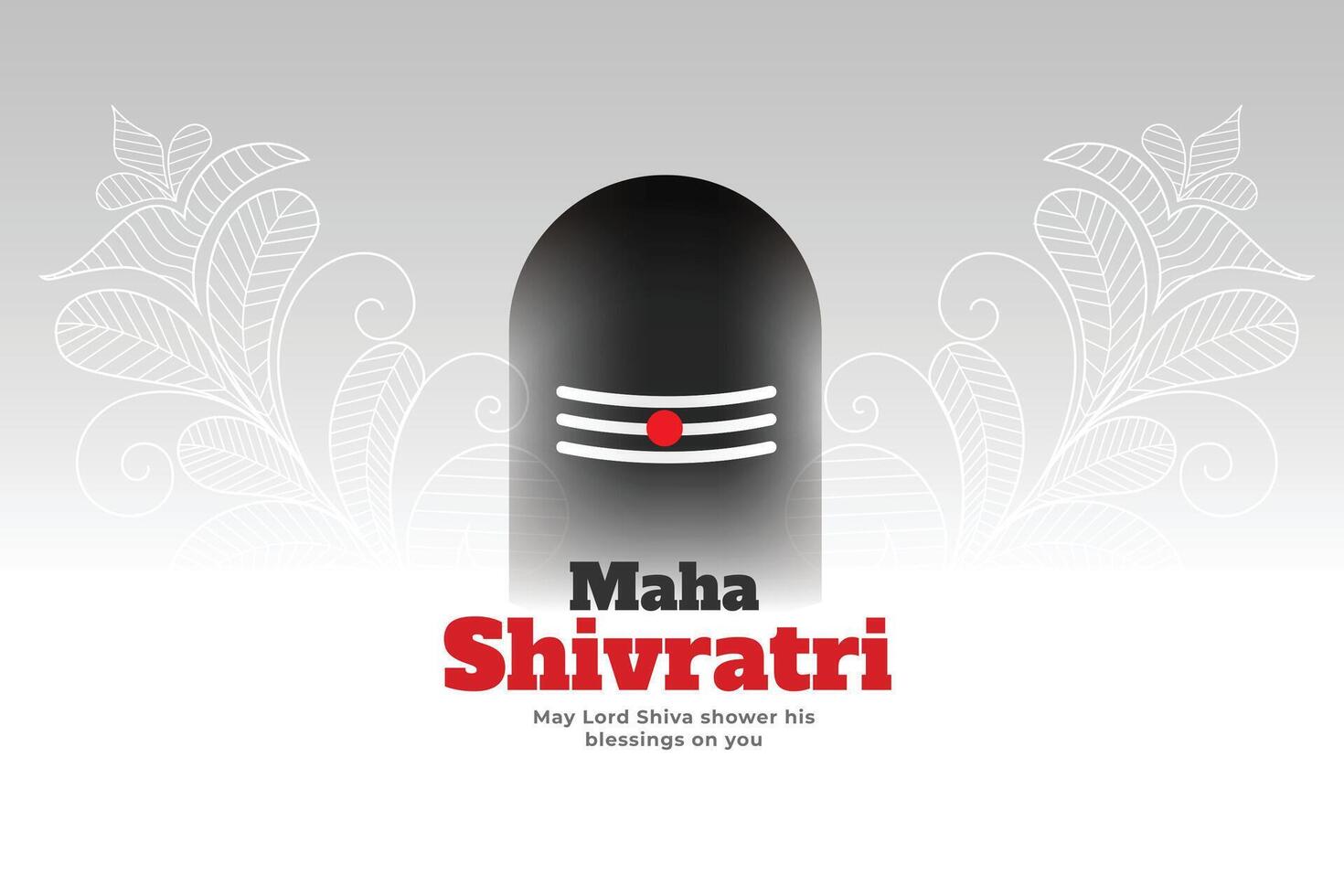 lord shiva shivling design for maha shivratri festival vector