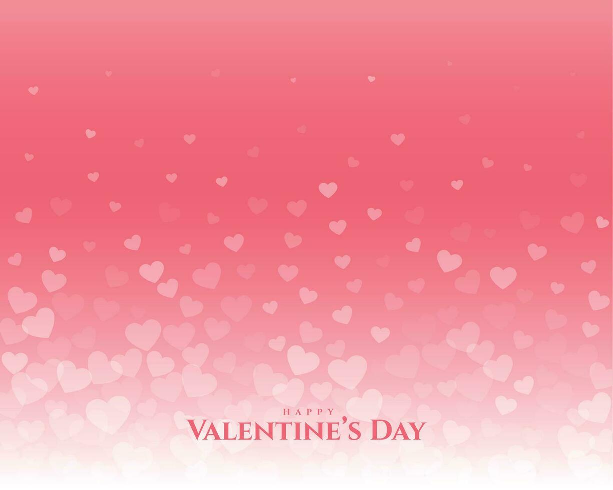 happy valentines day floating hearts greeting design vector