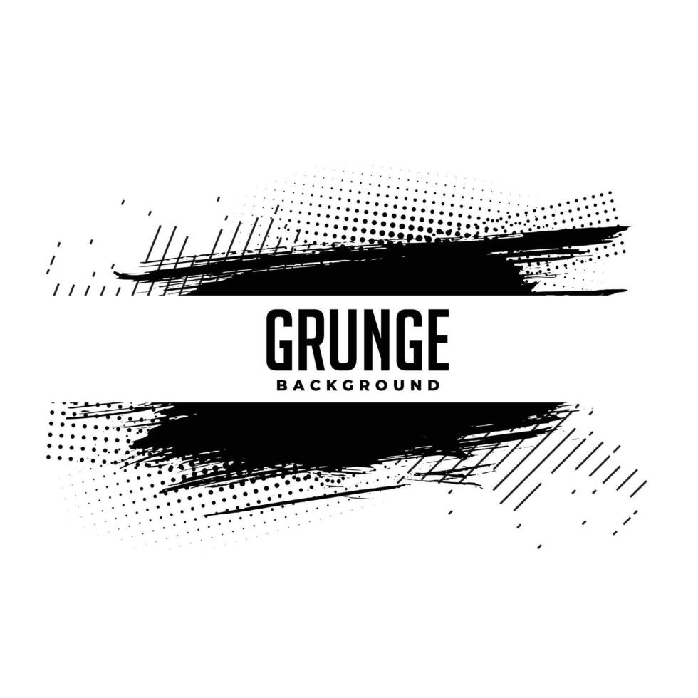 abstract grunge halftone paint brush background vector