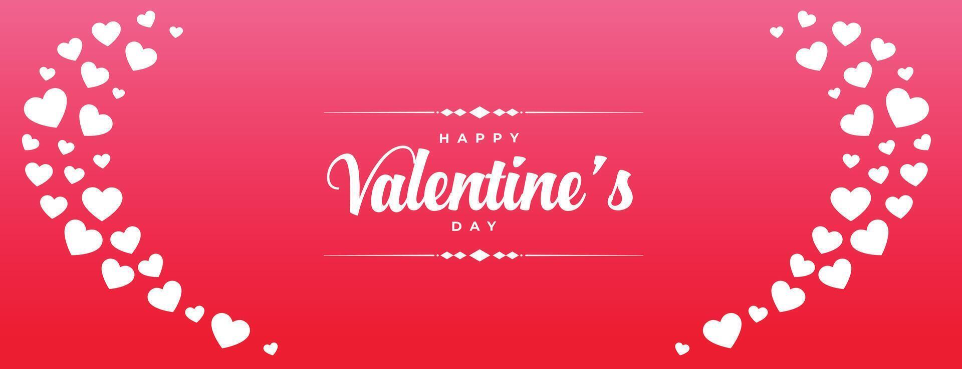 happy valentines day celebration banner design vector