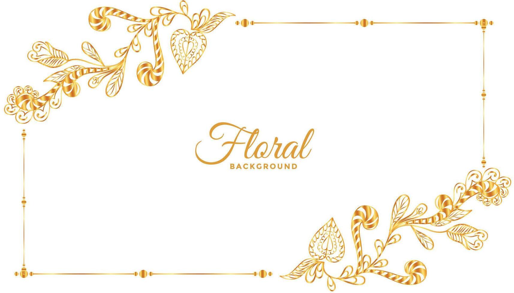 classic floral frame background design vector